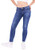 Women's Skinny Jeans Mid Rise Ripped Stretch Jeans with Tapered Fit Ankle Length -Blue- 28-