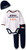 NFL Denver Broncos Boys BODYSUIT FOOTED PANT AND CAP- Team Color- 3-6M- 3 piece