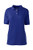 Lands' End School Uniform Women's Short Sleeve Interlock Polo Shirt Medium Cobalt