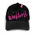 Warrior Breast Cancer Awareness Hat Adjustable Baseball Cap Unisex Washable Cotton Baseball Cap Simple Trucker Black