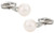Cuff-Daddy Swarovski Crystal Cream Rose Simulated Pearl Cufflinks with Presentation Box