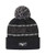 Mizuno Tour Knit Pom Winter Hat- One Size Fits All- BLACK-CHARCOAL