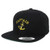 Armycrew Flexfit Oversize XXL Captain Anchor Logo Embroidered Structured Flatbill Snapback Cap - Black - 2XL