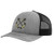 Richardson Trucker Hat Crossed Anchors Embroidery Design Polyester Mesh Baseball Cap Snaps Heather Gray/Black Design Only