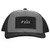 ula - Leather Hashtag Black Patch Engraved Trucker Hat- Grey-Steel- One Size