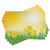 Lunarable Daffodils Place Mats Set of 4- Daffodil Flowers on a Spring Meadow Countryside Sunny Nature Illustration- Washable Fabric Placemats for Dining Table- Standard Size- Yellow Green