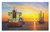 Lunarable Nautical Doormat- Tanker Ship and Oil Platform on Offshore Sphere at Sunset Industrial Sea Scenery- Decorative Polyester Floor Mat with Non-Skid Backing- 30inch X 18inch- Orange Blue