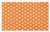 Lunarable Burnt Orange Doormat- Vintage Old Polka Style Dotted Graphic Design in Retro Old Fashioned Image- Decorative Polyester Floor Mat with Non-Skid Backing- 30inch X 18inch- Orange White