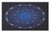 Ambesonne Astrology Doormat- Zodiac Horoscope Chart in Wheel Shape with Dates in Space Dots Image- Decorative Polyester Floor Mat with Non-Skid Backing- 30inch X 18inch- Dark Blue and White