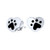 Black Enamel Dog Cat Puppy Kitten Bff Pet Animal Lover Heart Shaped Paw Print Stud Earrings 925 Sterling Silver