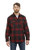 YAGO Men's Long Sleeve Flannel Plaid Button Down Shirt- Black/Red -5f-- 5X-Large