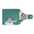 Ambesonne Eye Chart Cutting Board- Presentation of an Optician Doctor Pointing to a Snellen Post- Decorative Tempered Glass Cutting and Serving Board- Wine Bottle Shape- Dark Seafoam Multicolor