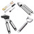 Stainless Steel kitchen untelis Can opener- Citrus Zester  and  Cheese Grater- Stainless Steel Garlic Press and vegetable  and  fruit peeler