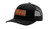 Heritage Pride Laser Engraved Leather Patch Georgia Peach Mesh Back Trucker Hat- Black/Black