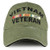 Armycrew Vietnam Veteran Ribbon Embroidered Structured Cotton Baseball Cap - Olive