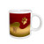 3dRose 272689_1 Paw on Red and Gold Curved Design, Sign of The Dog in Chinese Mug 11 oz