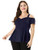 uxcell Women's Plus Size High Waist Sweetheart Cold Shoulder Peplum Top 4X Blue