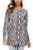levaca Womens Loose Pullover Sweatshirts Tunic Shirt for Leggings White Snake M