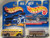Hot Wheels 2001 First Edition Yellow Surfin' School Bus 014  and  Street Art Series School Bus 952 Die Cast 2 Car Set
