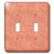 3dRose Contemporary Coral Orange and Image Of Gold Hand Drawn. - Light Switch Covers -lsp_342849_2-