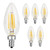 J.LUMI BCC32051 LED Candelabra Bulbs 5W Warm White 2700K, E12 Candle Base, 40W Equivalent 250 Lumens, Dimmable C32 Clear Chandelier Light Bulb (Pack of 6)