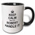 3dRose 233372_4""Keep Calm and Let Robert Handle it funny personal name, Black" Mug 11 oz