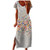 Womens Dresses-Summer Women Casual Gradient Print Round Neck Short Sleeve Split Dress Beach Dress White