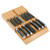 Utoplike in-Drawer Knife Block Bamboo Kitchen Knife Drawer Organizer-Large Handle Steak Knife Holder Without Knives- fit for 12 Knives and 1 Sharpening Steel