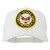 e4Hats.com US Navy Retired Circle Patched Mesh Cap - White OSFM