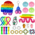 GBSELL 30Pcs Sensory Fidget Toy Packs- Fidget Blocks-Fidget Set Sensory Relieves Stress Anxiety for Kids Adults -23PCS L-