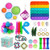Sensory Fidget Toy Set- Fidget Pack Sensory Relieves Stress Anxiety for Kids Adults- Fidget Block with Simple Dimple in It- Tie Dye Push Pop Bubble Toy -30PCS C-