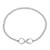 AeraVida Endless Love Infinity Elastic .925 Sterling Silver Bead Stretch Bracelet