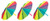 Amscan Party Umbrella Decorations, 15", 3 Ct.