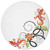 KKONEDS Round Rug Mat Carpet-Tribal Decor-Small Baby Lizard Flowers and Leaves with Oriental Lines Print-Orange Green Black White-Flannel Microfiber Non-Slip Soft Absorbent-for Kitchen Floor Bathroom