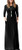 WNEEDU Women's 3/4 Sleeve Loose Solid Casual Long Black Maxi Dresses with Pockets -S- Black-