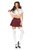 Leg Avenue Women's Roleplay Classic School Girl Costume Sexy Lingerie Set- Red- Medium/Large