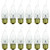 Sunlite 25EFC/32/12PK Medium (E26) Base Flame Tip 25W Incandescent Chandelier Crystal Clear Bulb (12 Pack)