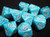 Chessex Dice Sets: Vortex Teal with Gold - Ten Sided Die d10 Set (10)
