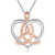 Celtic Necklace for Women Sterling Silver Heart Pendant Necklaces Good Luck Irish Celtic Knot Jewelry Gifts