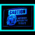 210178 Caution Saint Bernard Lick Warning Display LED Light Neon Sign