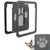 Pet Screen Door Window Dog Cats Dogs Cat Door- Protector Sliding Automatic Lock/Lockable Magnetic Flap Lockable Black Gate -S-