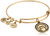 Alex and Ani Claddagh Expandable Rafaelian Gold Bangle Bracelet