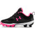 Under Armour Girls Glyde RM Jr. Softball Shoe- Black -001-/Cerise- 13 Little Kid