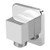 Solid Brass Shower Wall Outlet Chrome Finish Square Spray Head Elbow Wall-Mounted Angle Valve Concealed for Bathroom