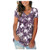 Lingbing Tops for Womens- Women Short Sleeve Tops Tie-dye V-Neck Tee Shirts Loose Summer Casual Tee Shirt Pullover Tops Purple