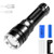 Rechargeable Usb Flashlight-Super Bright Tactical Flashlights-Cree XHP50 Bright Flashlight Adjustable Focus.Powerful Handheld Flashlight for Camping Hiking -black-