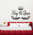 Large Vinyl Wall Decal Lettering Crown for King and Queen Bedroom Decor Stickers Mural -g3461- Black