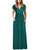 OUGES Womens Long Sleeve V-Neck Wrap Waist Maxi Dress-Green394-XXL-