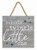 P. Graham Dunn Twinkle Twinkle Little One Stars Grey 7 x 7 Inch Wood Pallet Wall Hanging Sign