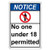 Weatherproof Plastic Vertical ANSI Notice No One Under 18 Permitted Sign with English Text and Symbol